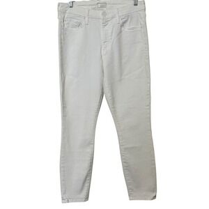 MOTHER Denim White The Looker Crop Fairest of Them All Skinny Jeans Womens 29